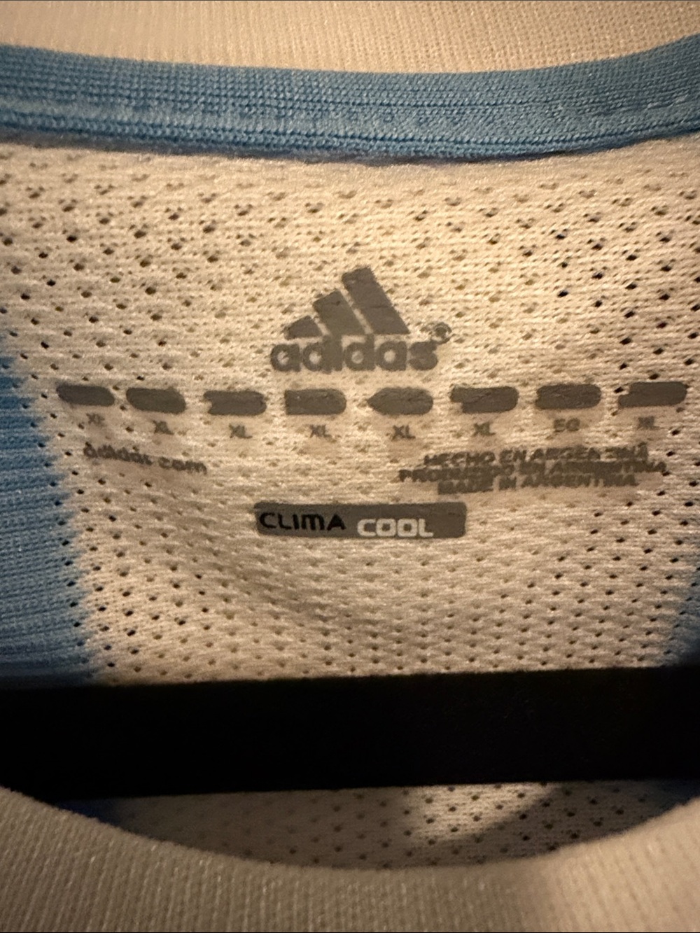 adidas Argentina Home Soccer Athletic Wear- Light Blue & White - Picture 3 of 10